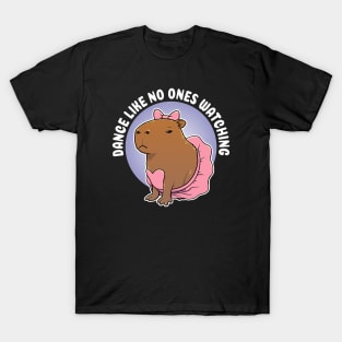 Dance like no ones watching Capybara Ballerina Costume T-Shirt